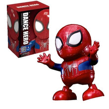 Load image into Gallery viewer, Dance Spider Man Avengers Bumblebee Iron Man Action Figure Toy LED Flashlight With Light Sound Music Robot Hero Electronic Toy