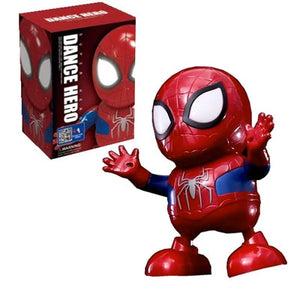 Dance Spider Man Avengers Bumblebee Iron Man Action Figure Toy LED Flashlight With Light Sound Music Robot Hero Electronic Toy