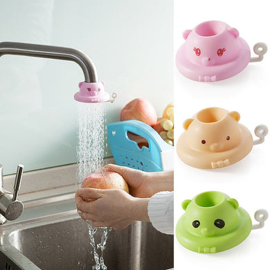 Saving Water Faucet  Kitchen Accessories Toddler Faucet Extender For Kids Sprayers Hand Washing  Cute Creative 3 Colors Silicone