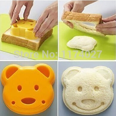 Cute Little Bear Shape Sandwich Bread Mold for Kids Breakfast Cake Mould Cutter DIY Decorating Tools Kitchen Accessories