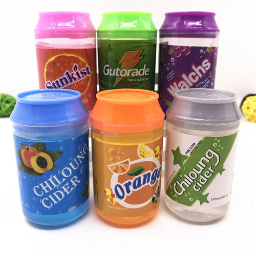 Crystal Slim kid children funny toy  6 color cans of Slime crystal mud DIY transparent jelly mud blowing bubbles