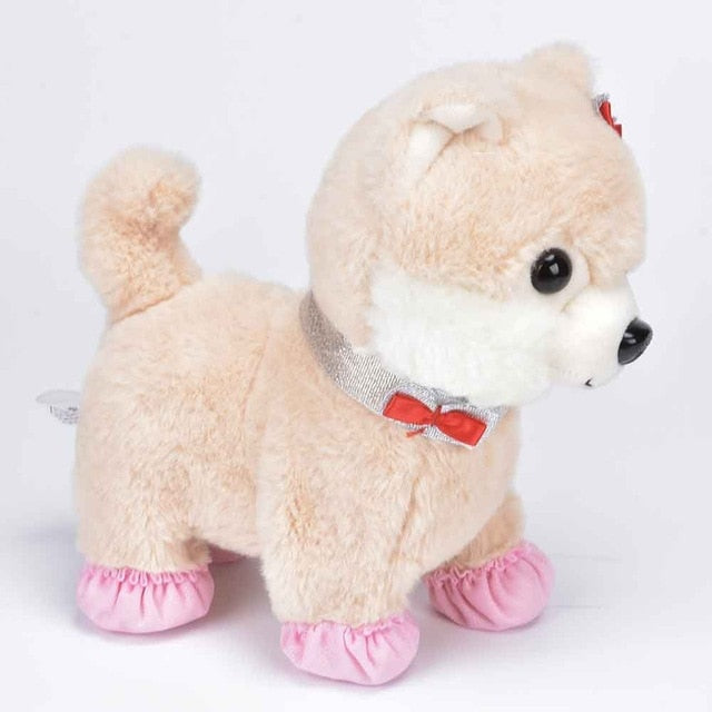 Robot Dog Sound Control Interactive Dog Electronic Toys Plush Puppy Pet Walk Bark Leash Teddy Toys For Children Birthday Gifts