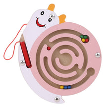 Load image into Gallery viewer, Children&#39;s magnetic maze toy children&#39;s wooden puzzle game toys children early education brain teasers wooden toys puzzle board