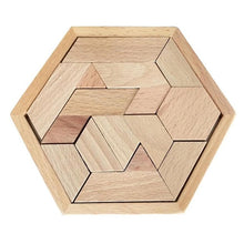 Load image into Gallery viewer, Colorful Wooden Toys Tangram Brain Teaser Puzzle Toys Tetris Game Preschool Magination Intellectual Educational Toys Kid Gift