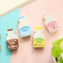 Load image into Gallery viewer, 2pcs/lot Kawaii Cartoon Turtle Flower Milk Bottle Banana Eraser Student Gift School Rewards Toys Office Stationery Eraser Supply