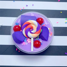 Load image into Gallery viewer, Slim Unzip toy mud Fluffy Candy Cute Lollipop Butter Slime DIY Stress Relief Children Kid Funny Sludge Slime Toy Gift 2019 New 2