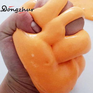 60ml DIY Snow Slime Slim Mud Kids Fluffy Floam Slime Mud Soft Scented Stress Relief Sludge Toy Orange Yellow Slim Mud