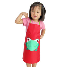 Load image into Gallery viewer, Child Apron 1PC Children Waterproof Frog Print apron Paint Eat Drink Outerwear Home Baking Cleaning Kitchen Aprons Accessories