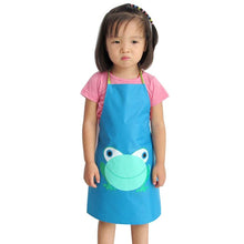 Load image into Gallery viewer, Child Apron 1PC Children Waterproof Frog Print apron Paint Eat Drink Outerwear Home Baking Cleaning Kitchen Aprons Accessories