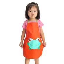 Load image into Gallery viewer, Child Apron 1PC Children Waterproof Frog Print apron Paint Eat Drink Outerwear Home Baking Cleaning Kitchen Aprons Accessories