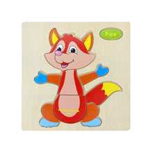 Load image into Gallery viewer, Baby Toys Wooden Puzzle Cute Cartoon Animal Intelligence Kids Educational  Gift Brain Teaser Children Tangram Shapes Jigsaw gift