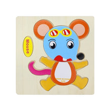 Load image into Gallery viewer, Baby Toys Wooden Puzzle Cute Cartoon Animal Intelligence Kids Educational  Gift Brain Teaser Children Tangram Shapes Jigsaw gift