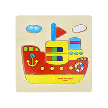 Load image into Gallery viewer, Baby Toys Wooden Puzzle Cute Cartoon Animal Intelligence Kids Educational  Gift Brain Teaser Children Tangram Shapes Jigsaw gift