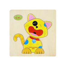 Load image into Gallery viewer, Baby Toys Wooden Puzzle Cute Cartoon Animal Intelligence Kids Educational  Gift Brain Teaser Children Tangram Shapes Jigsaw gift