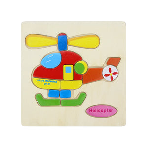 Baby Toys Wooden Puzzle Cute Cartoon Animal Intelligence Kids Educational  Gift Brain Teaser Children Tangram Shapes Jigsaw gift