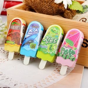 1Pcs Cute Designer Students Pen Shape Eraser Rubber Stationery Kid Gift Toy School Supplies 4 Colors Free Shipping  0716