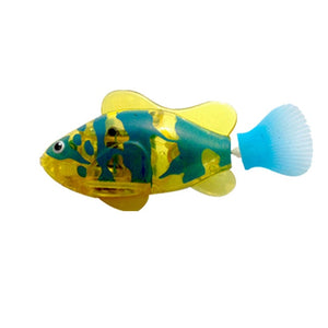 Flash Swimming Electronic Pet Fish Bath Toys for Children Kids Bathtub Battery Powered Swim Robotic for Fishing Tank Decoration