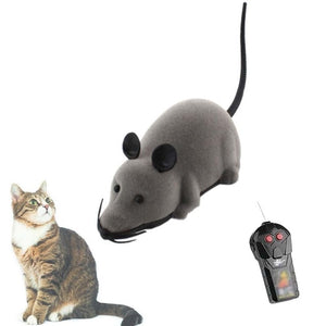 Mouse Toy Wireless Remote Control Electronic False Mice Interactive Toys Gift For Cats Kids Lovely Mouse Toy Black Brown Gray