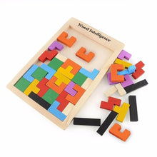 Load image into Gallery viewer, Colorful Wooden Toys Tangram Brain Teaser Puzzle Toys Tetris Game Preschool Magination Intellectual Educational Toys Kid Gift